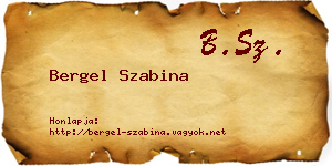 Bergel Szabina névjegykártya