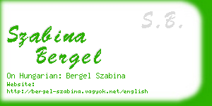 szabina bergel business card